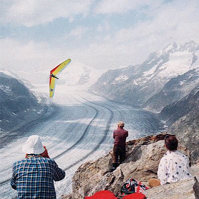 Schau, wie der Gletscher schwindet.