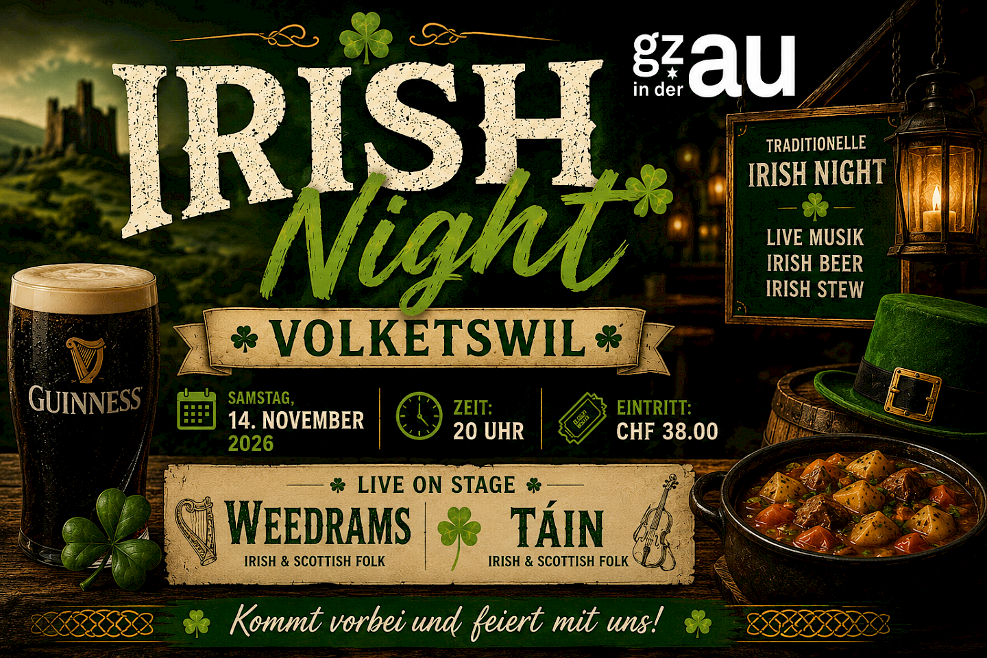 Irish Night Volketswil mit Weedrams & Táin