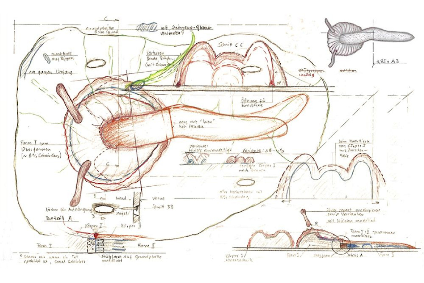 Hanspeter Keller: hieher! Drawings and objects